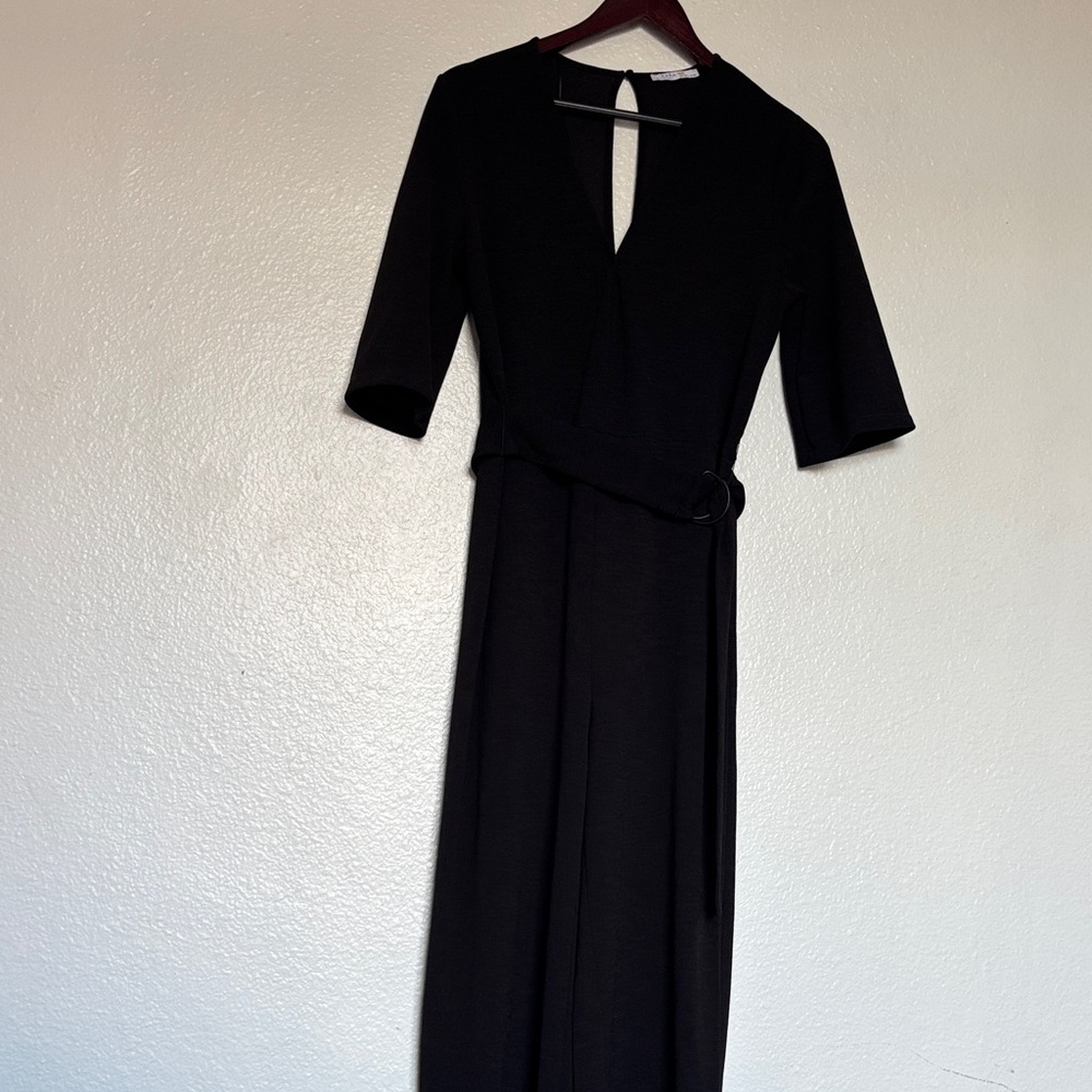 Zara Elegant Black Jumpsuit with Belt size S